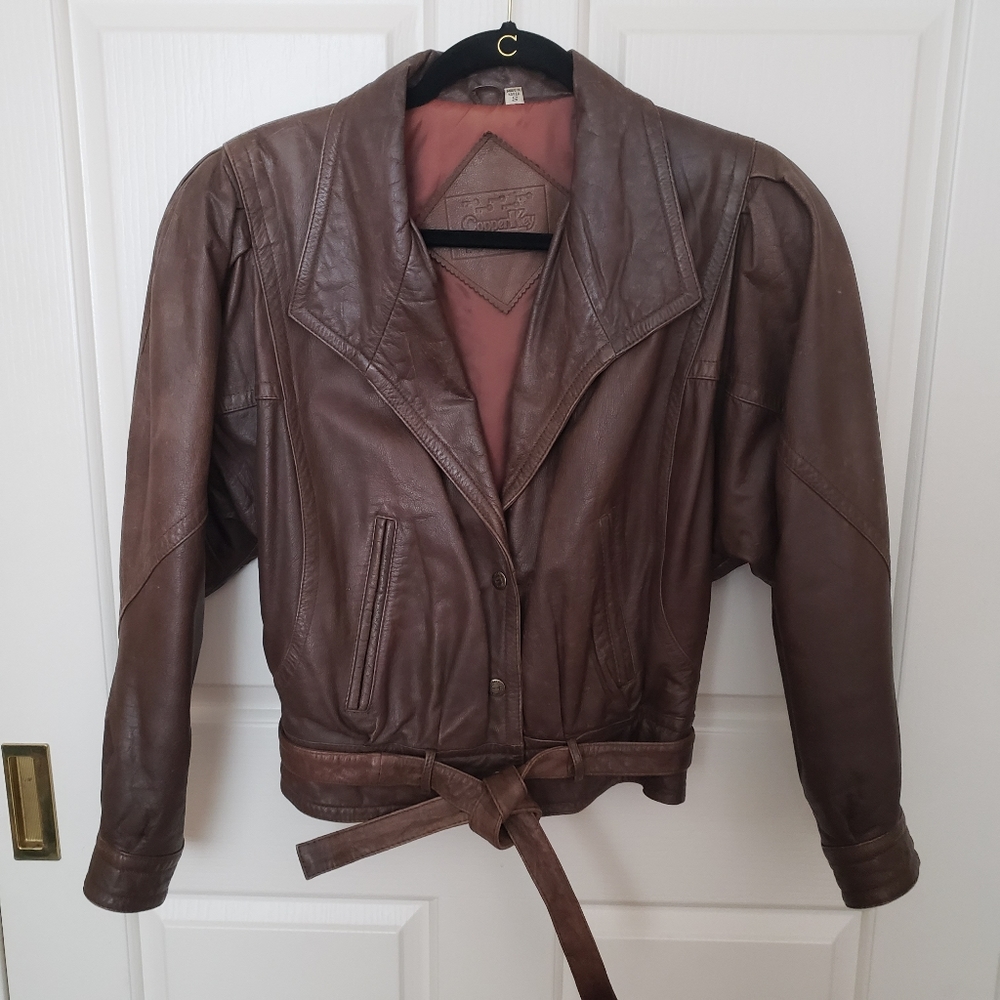VINTAGE COPPER KEY Leather Jacket